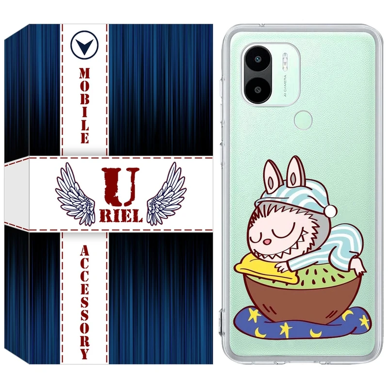 کاور یوریل قاب مدل Clear کد 127 طرح لبوبو مناسب برای گوشی موبایل شیائومی Redmi A1 Plus / A2 Plus