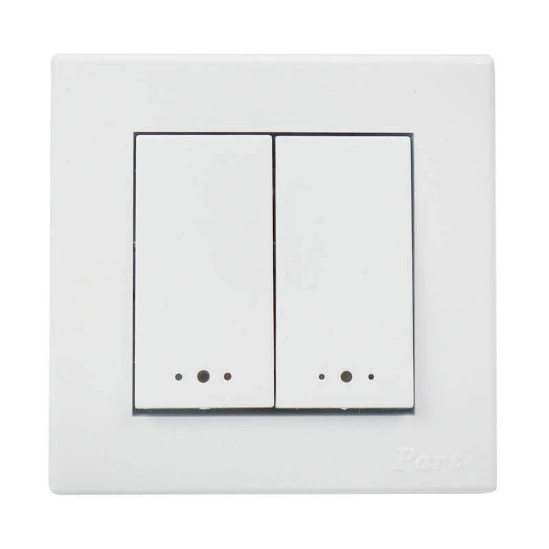 کلید دو پل توکار پارت الکتریک مدل تابش بسته 5 عددی