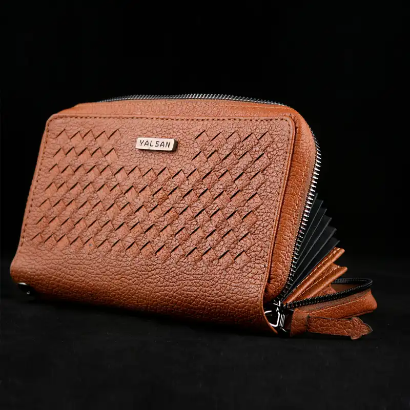 کیف پول چرم یلسان مدل غزال کد QZL-051-BF