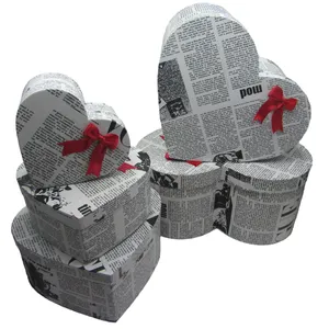 جعبه هدیه طرح روزنامه ای مجموعه 5 عددی