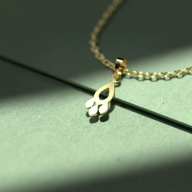 گردنبند طلا 18 عیار زنانه مدوپد مدل هندسی کد HH2-1-1167