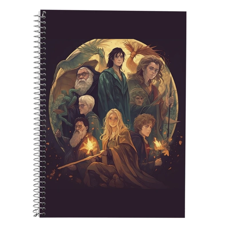 دفتر زبان 50 برگ مدوپد مدل دوخط طرح هری پاتر harrypotter کد DF10309
