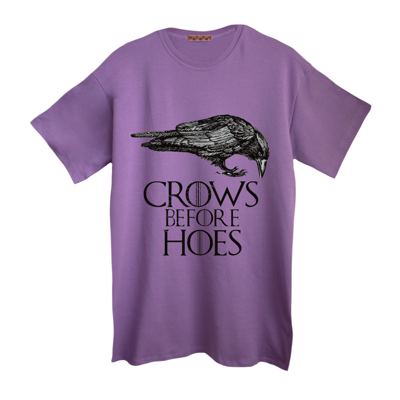 تی شرت آستین کوتاه مردانه مدل crows before hoes