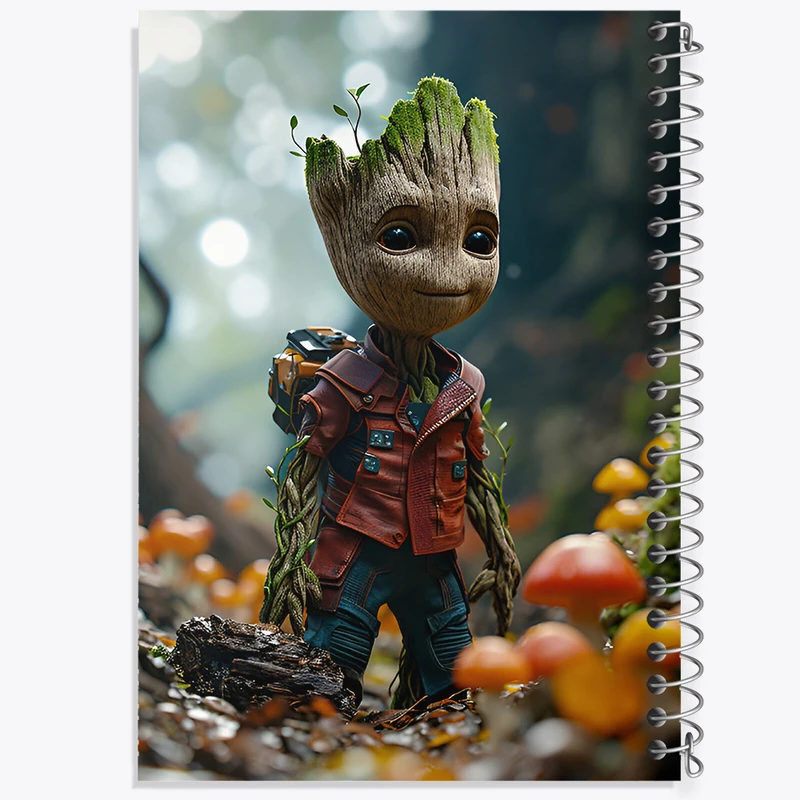 دفتر مشق 100 برگ خندالو طرح گروت (Groot) کد N3308