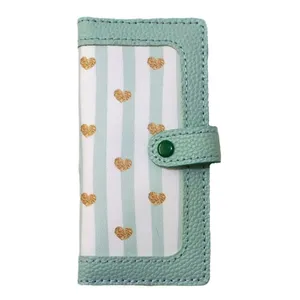 کیف پول زنانه مدل راه راه قلبی