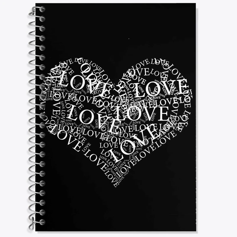 دفتر زبان 50 برگ خندالو مدل دو خط طرح عاشقانه کد 27126