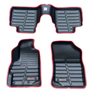 کفپوش سه بعدی خودرو گیلان لاستیک مدل MC820 دور دوخت چرم مناسب برای تارا به همراه کفپوش صندوق