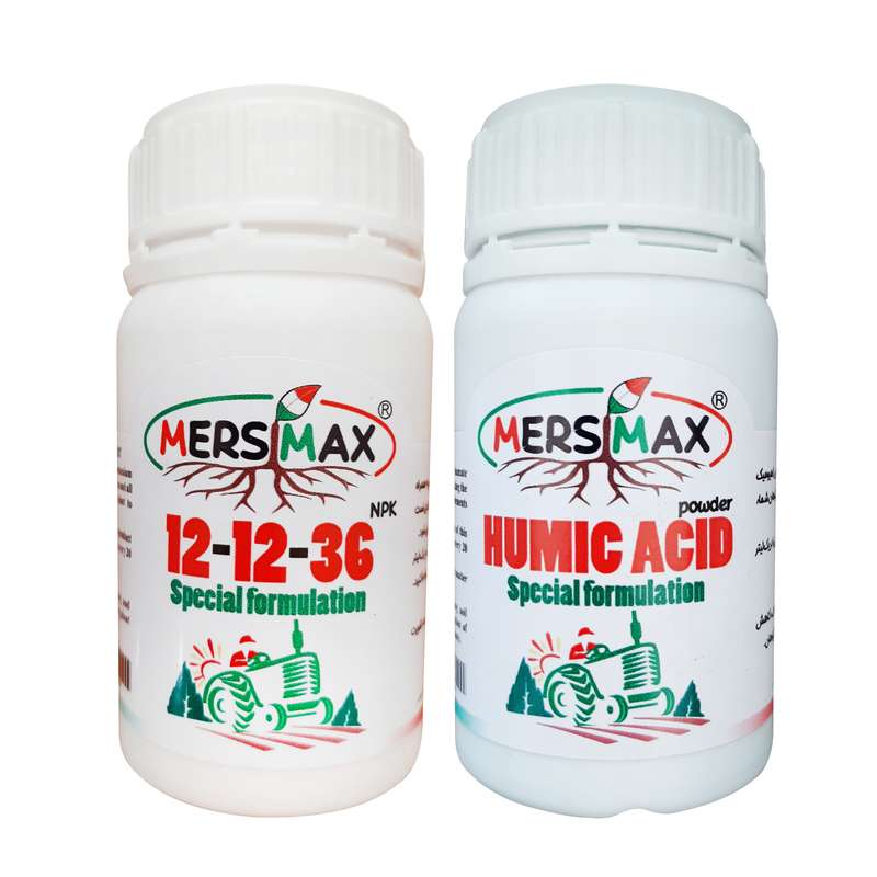 کود پک گلدهی پتاسیم بالا و هیومیک اسید مرسیمکس مدل 36Hu وزن 100 گرم مجموعه 2 عددی