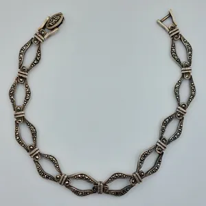 دستبند نقره زنانه مدل جواهری کد 20289