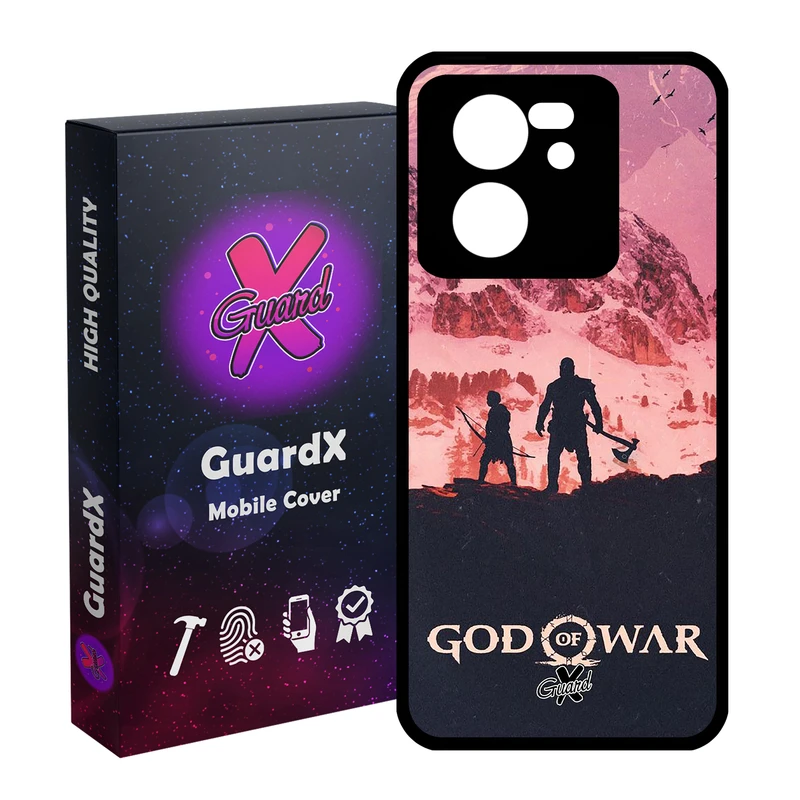 کاور گارد ایکس طرح God of War مدل Glass10075 مناسب برای گوشی موبایل شیائومی 13T/13T Pro/Redmi K60 Ultra