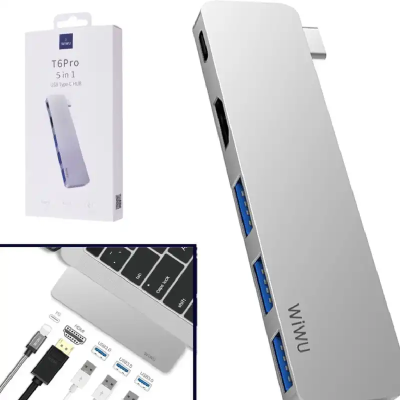 هاب 5 پورت USB-C ویوو مدل T6Pro