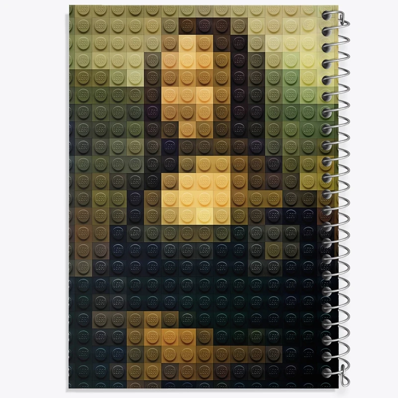 دفتر شطرنجی 50 برگ خندالو مدل لگو مونالیزا کد F1813