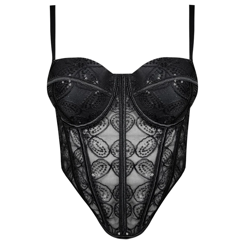 سوتین فنردار زنانه ماییلدا مدل پولکی بلند کد 5303-007