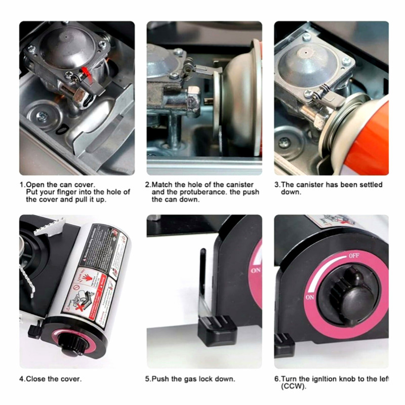 اجاق گاز سفری مدل mini2100w به همراه دو کپسول گاز و کیف حمل کپسول