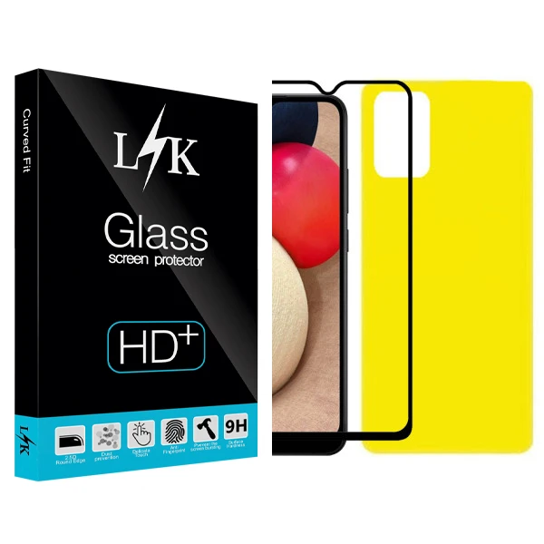 محافظ صفحه نمایش و پشت ال کی مدل +LITE مناسب برای گوشی موبایل سامسونگ Galaxy A02s