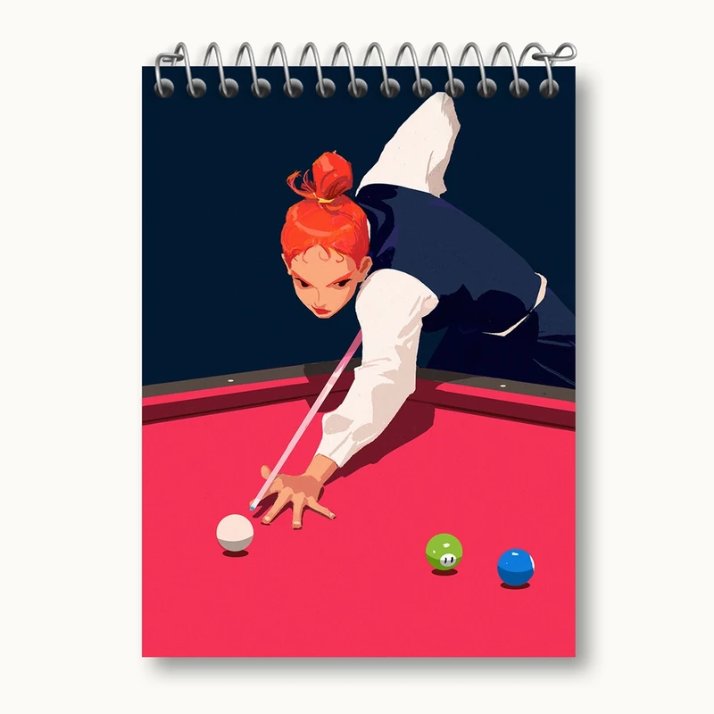 دفتر یادداشت 50 برگ خندالو مدل بیلیارد Billiard کد 28118