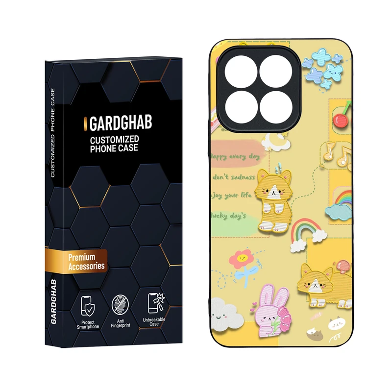 کاور گارد قاب مدل دور ژله ای فانتزی مناسب برای گوشی موبایل آنر Honor X8b 4G