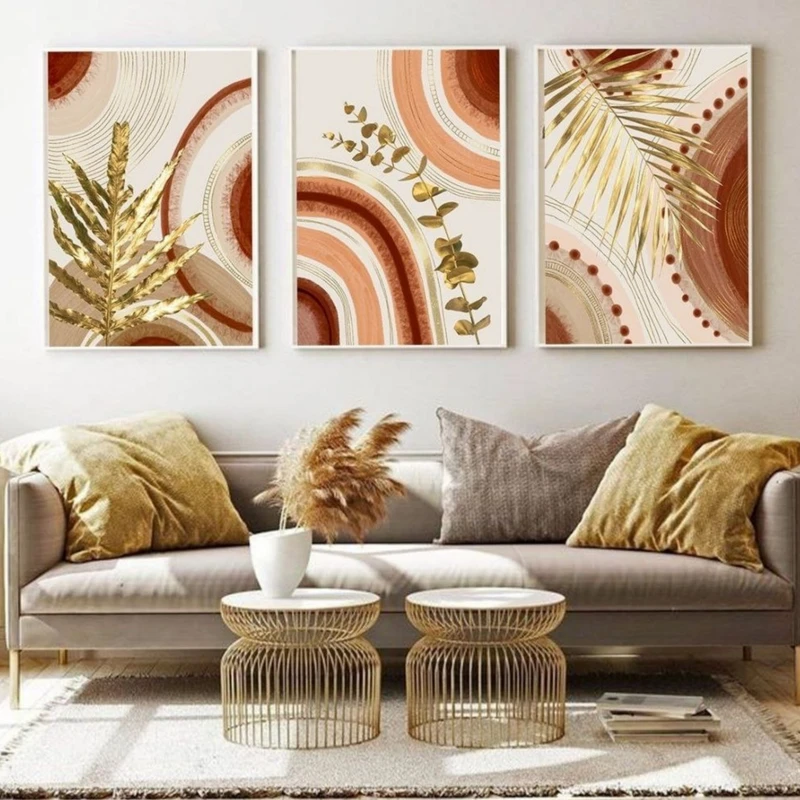 تابلو مدل دکوراتیو کد 6068 فریم سفید مجموعه 3 عددی