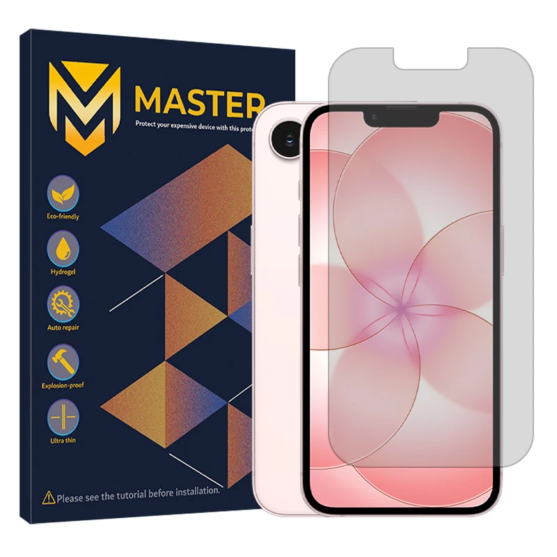 محافظ صفحه نمایش شفاف مستر مدل هیدروژلی مناسب برای گوشی موبایل اپل iPhone 17e