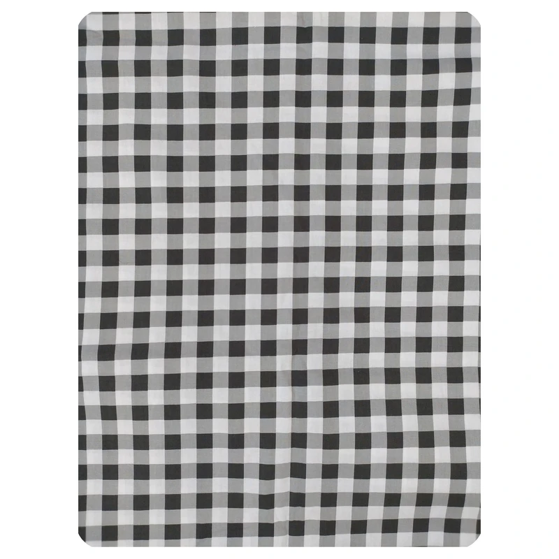ملحفه کتان نخ پانیذ پود مدل چهارخانه کد P108-2 یک نفره سایز 235x170 سانتی‌متر