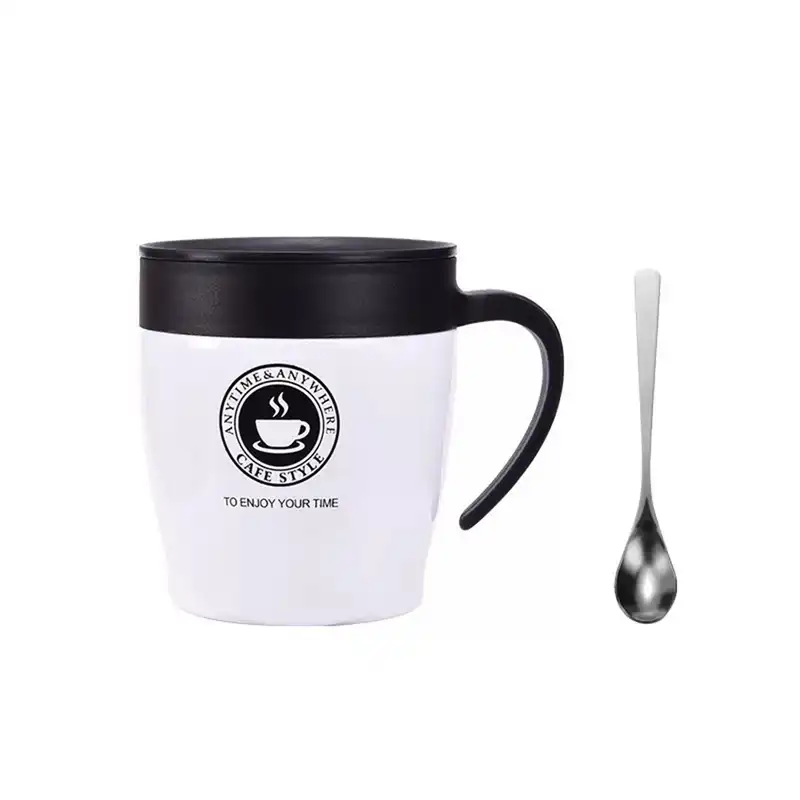 لیوان سفری مدل کافی گنجایش 0.330 لیتر به همراه قاشق