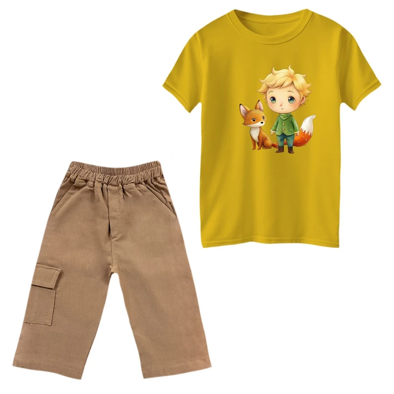 ست تی‌شرت و شلوارک پسرانه مدل شازده کوچولو