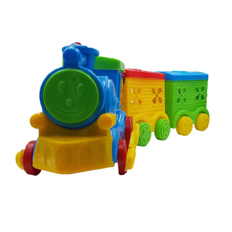 قطار بازی پلاستیکی مدل واگن دار