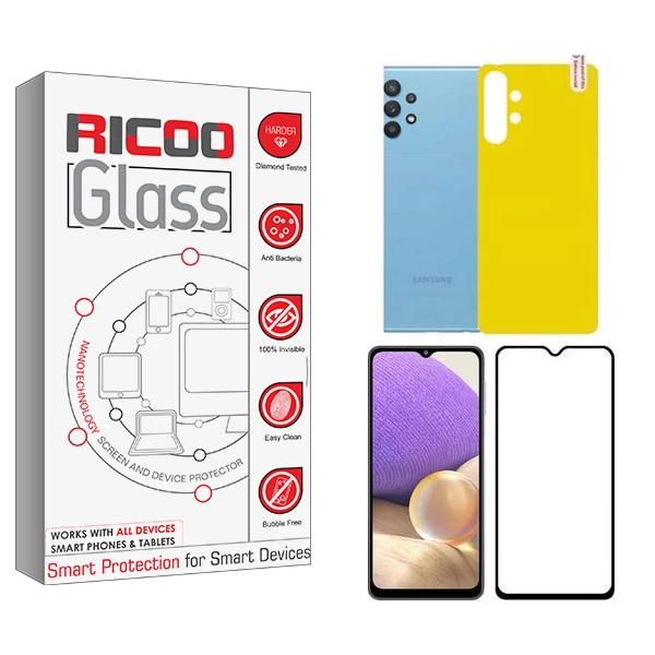 محافظ صفحه نمایش ریکو مدل Ricoo  مناسب برای گوشی موبایل سامسونگ Galaxy A32  به همراه محافظ پشت گوشی