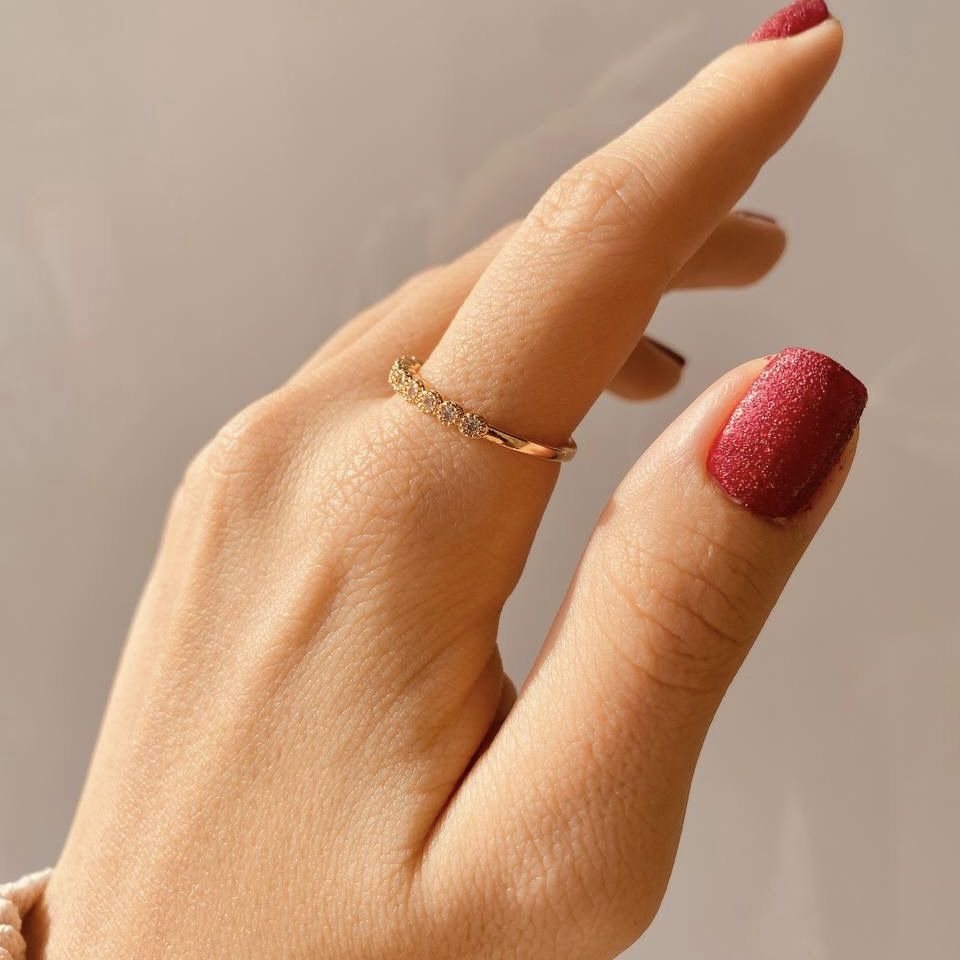 انگشتر زنانه ژوپینگ مدل حلقه رینگ نگینی -  - 4