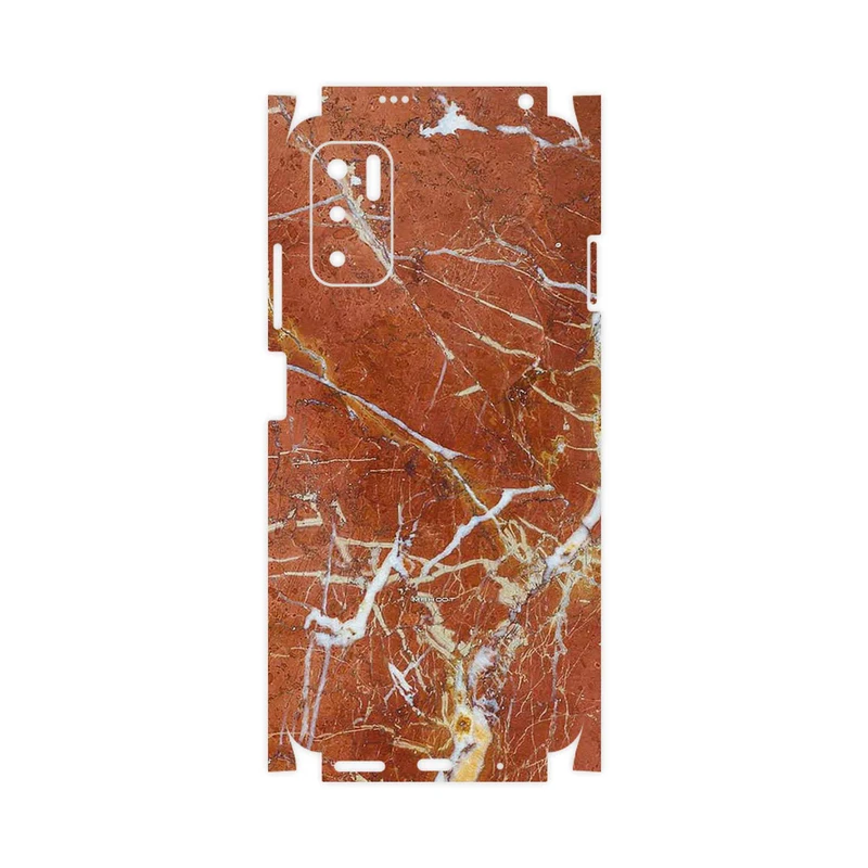 برچسب پوششی ماهوت مدل Red Marble-FullSkin مناسب برای گوشی موبایل شیائومی Redmi Note 10 5G
