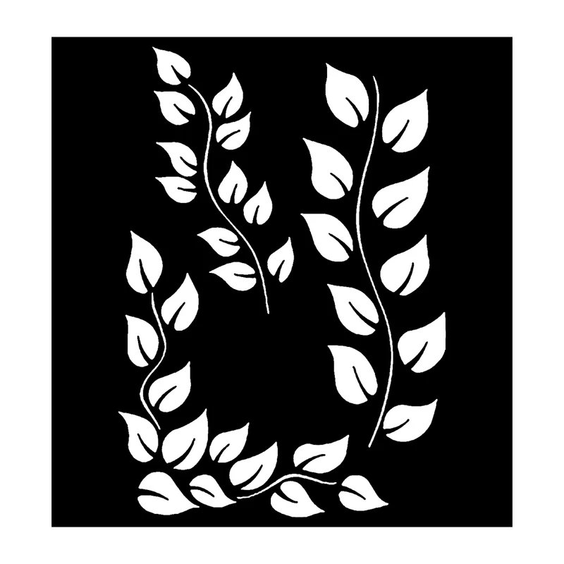  شابلون باتیس آرت طرح شاخه و برگ کد 50-667