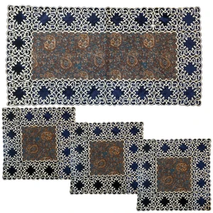 ست 4 تکه رومیزی ترمه مدل DA_01