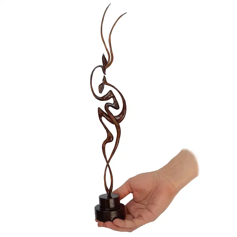 مجسمه چوبی طرح غزال های عاشق مدل RV934