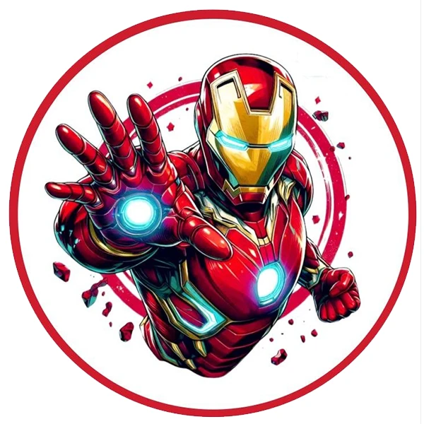 استیکر پارچه و لباس پاد آفرین طرح مرد آهنی کد 4767