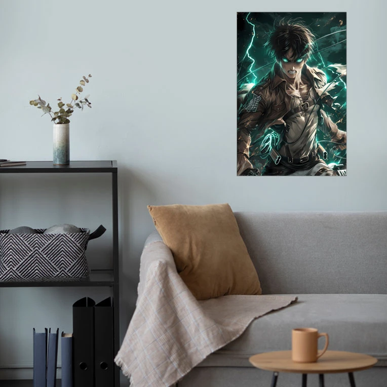 پوستر گوفی مدل ارن یگر انیمه اتک آن تایتان طرح AOT Eren Yeager Attack on Titan Anime کد GREN32