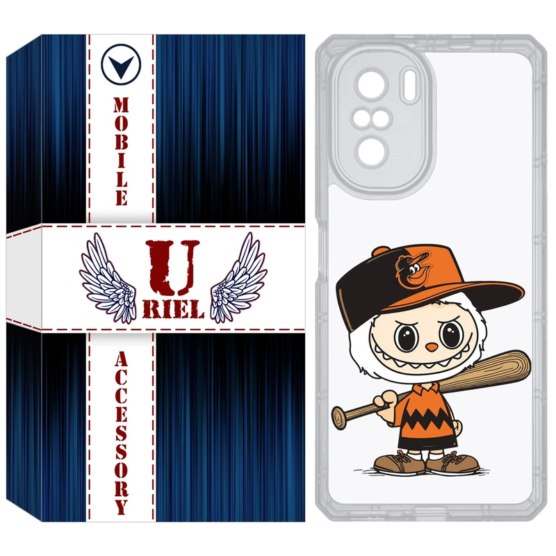 کاور یوریل قاب مدل Clear کد 128 طرح لبوبو Labubu مناسب برای گوشی موبایل شیائومی Poco F3 / Redmi K40 / Mi 11i