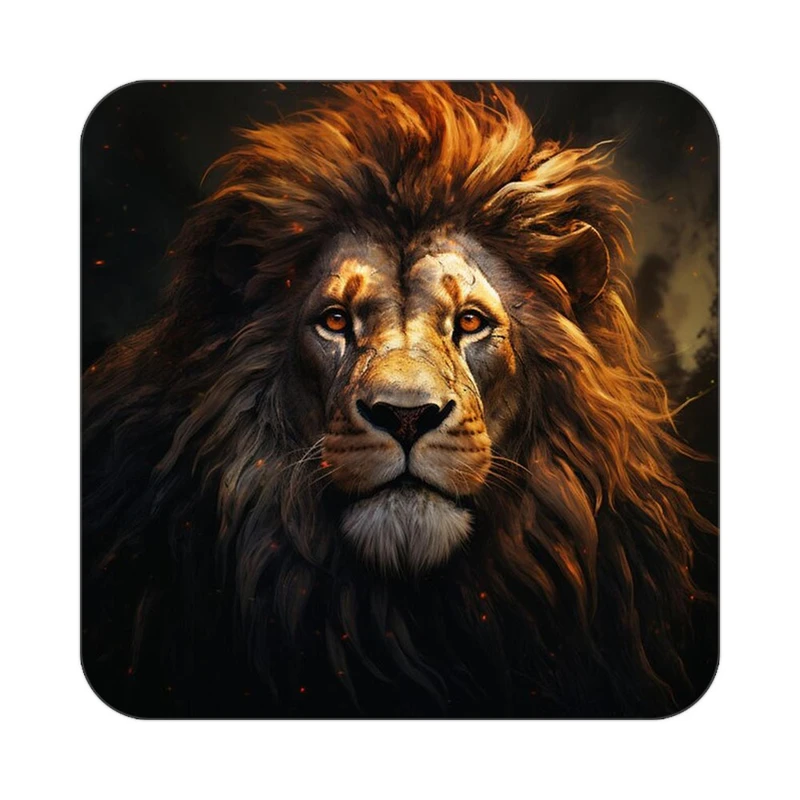 زیر لیوانی کاکتی طرح شیر مدل mp23533