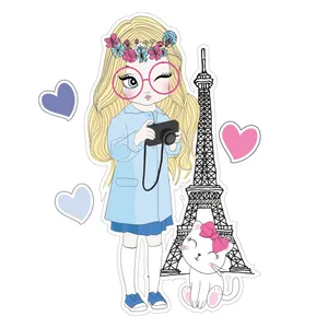 استیکر دیواری کودک تُکتم مدل love girl کد20