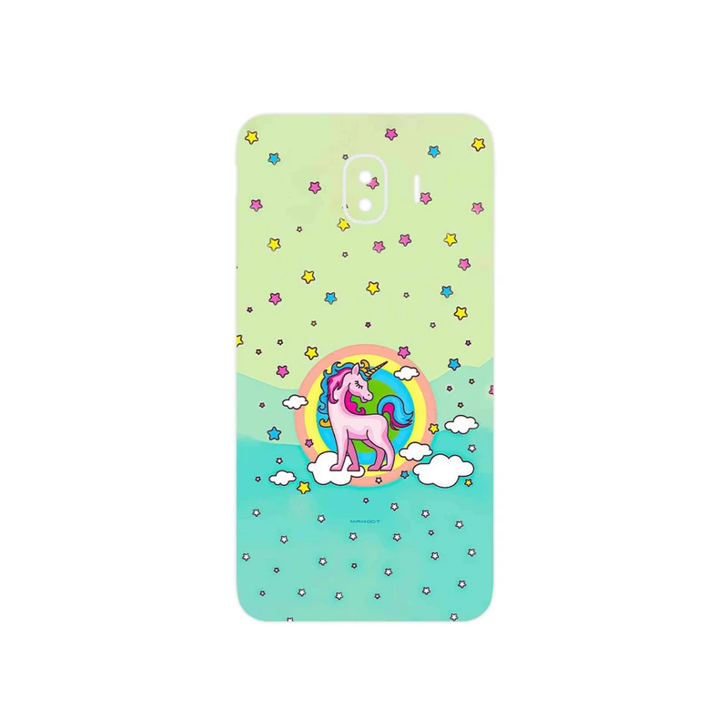 برچسب پوششی ماهوت مدل Rainbow unicorn adventure مناسب برای گوشی موبایل سامسونگ Galaxy J4