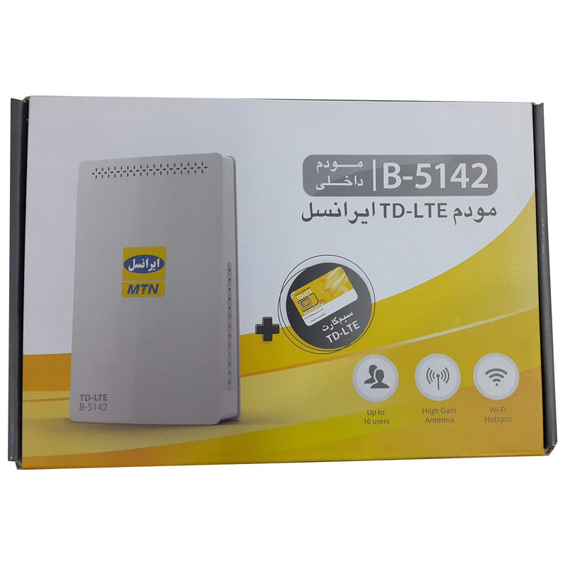 مودم TD-LTE ایرانسل مدل B5142 بهمراه 24 گیگابایت اینترنت سه ماهه