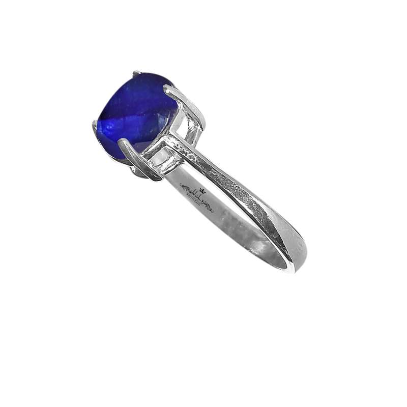 انگشتر نقره زنانه نقره جات لطفی مدل یاقوت کد ANZS06E02