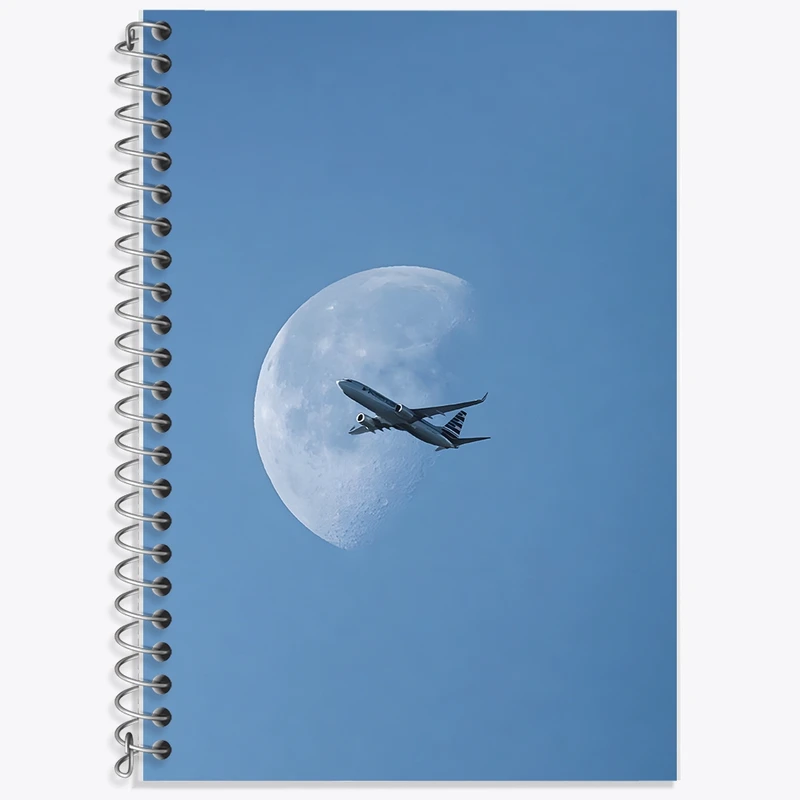 دفتر زبان 50 برگ خندالو مدل سه خط طرح هواپیما کد F1390