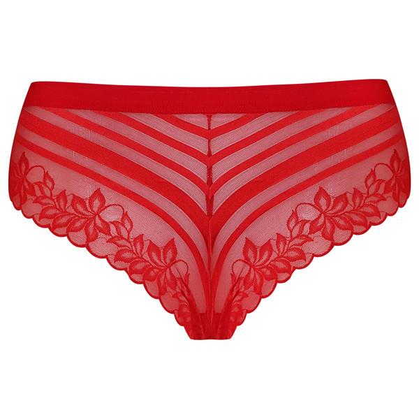 شورت زنانه ماییلدا مدل گیپور گلدار کد 5232 رنگ قرمز