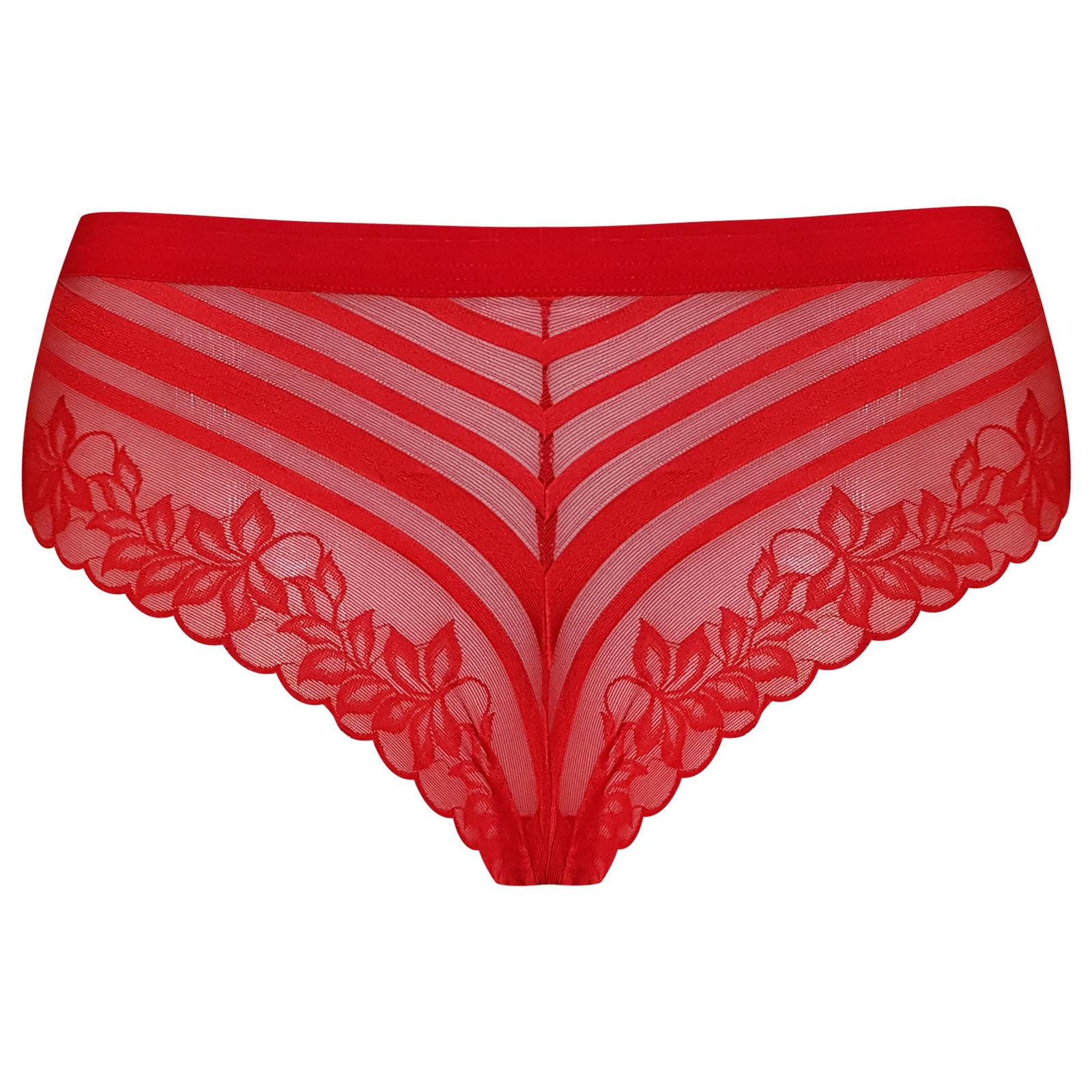 شورت زنانه ماییلدا مدل گیپور گلدار کد 5232 رنگ قرمز -  - 2