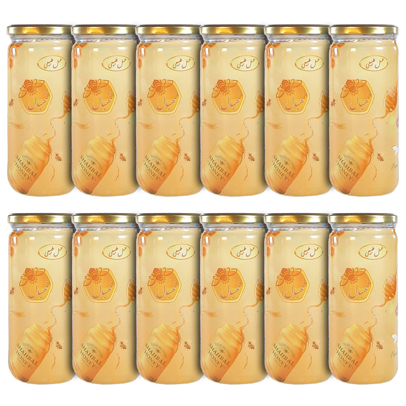 عسل طبیعی تک گل شهبال - 600 گرم بسته 12 عددی