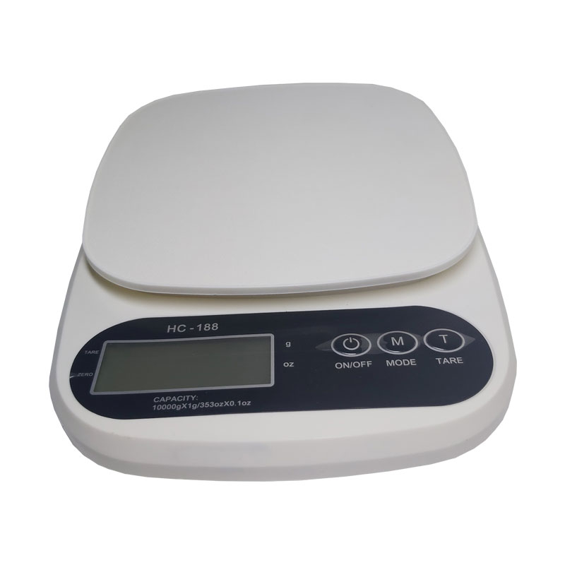 ترازو آشپزخانه دیجیتال مدل HC-188  حداکثر ظرفیت قابل اندازه‌گیری 10 کیلوگرم با دقت اندازه‌گیری 1 گرم