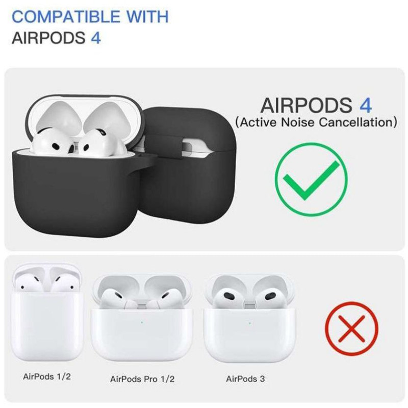 کاور مدل Silicone کد airpod4 مناسب برای اپل Airpod 4 / 4 ANC