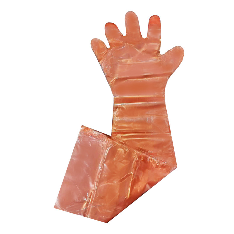 دستکش نظافت یکبار مصرف مدل ساقه بلند کد B75 بسته 100 عددی