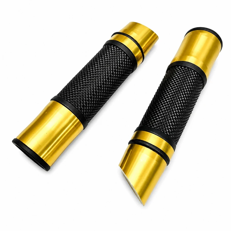 دسته گاز و فرمان اسپورت موتور سیکلت وارون مدل ماتیکی طرح GLD کد W-107 بسته 2 عددی