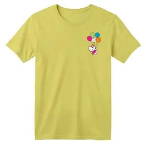 تی شرت آستین کوتاه بچگانه مدل کیتی کد ۱ رنگ زرد لیمویی